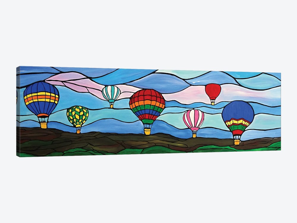 Colorful hot air balloon print by Editors Choice