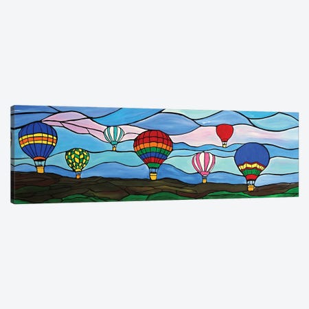 Colorful Hot Air Balloons Canvas Print #ROL111} by Rachel Olynuk Canvas Art