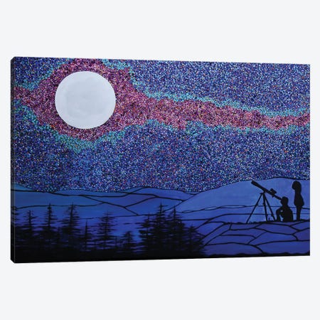 The Two Young Astronomers Canvas Print #ROL114} by Rachel Olynuk Canvas Print