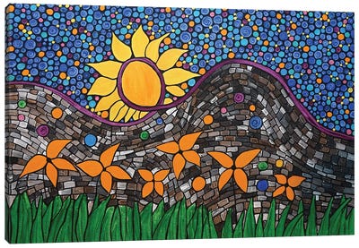In The Garden Canvas Art Print - Mosaic Landscapes