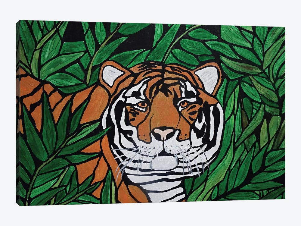Tiger In The Grass by Rachel Olynuk 1-piece Art Print