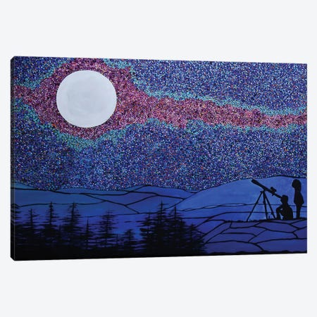 Two Young Astronomers Canvas Print #ROL121} by Rachel Olynuk Canvas Art Print