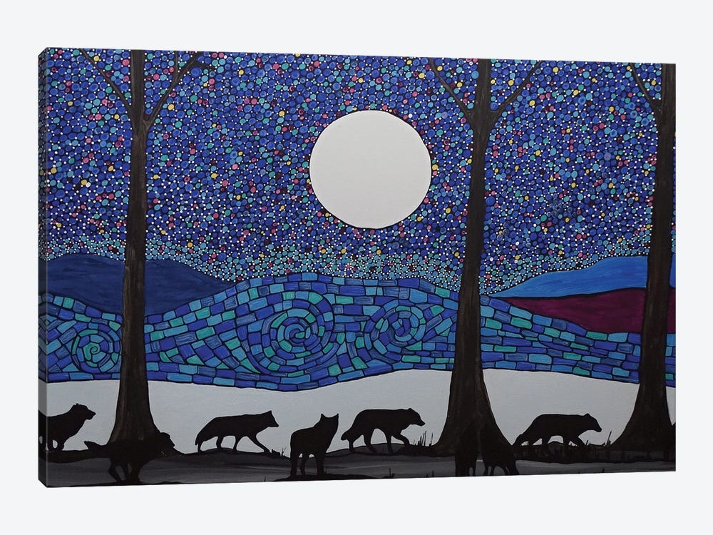 Wolves by Rachel Olynuk 1-piece Canvas Art Print