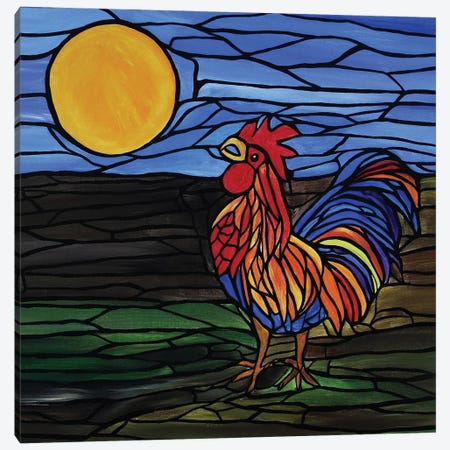 Fancy Rooster Canvas Print #ROL124} by Rachel Olynuk Canvas Artwork