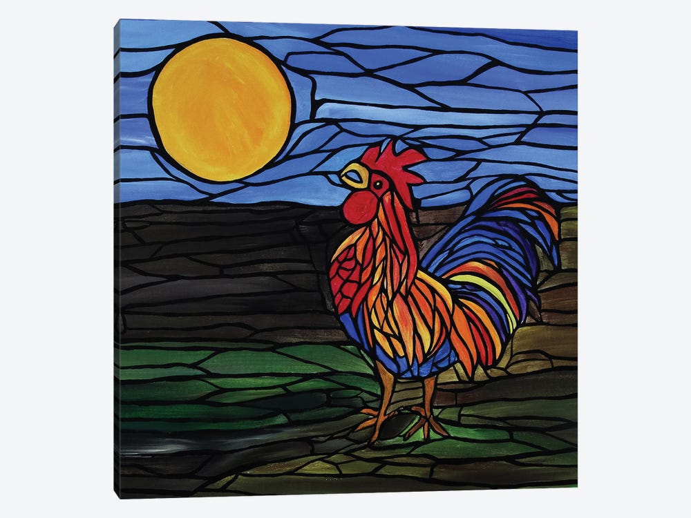 Fancy Rooster by Rachel Olynuk 1-piece Canvas Print