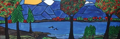 Orca Bay by Rachel Olynuk multi panel art
