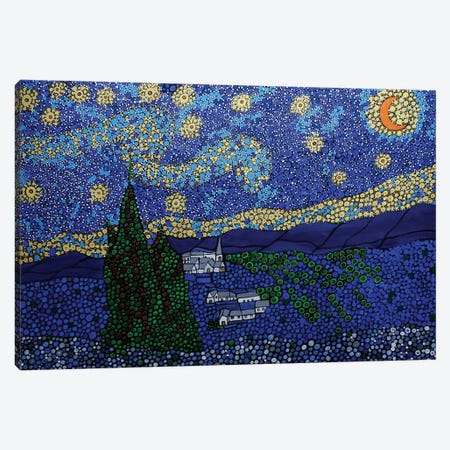 A Starry Night Canvas Print #ROL129} by Rachel Olynuk Art Print