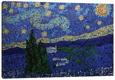 A Starry Night Canvas Art Print - Rachel Olynuk
