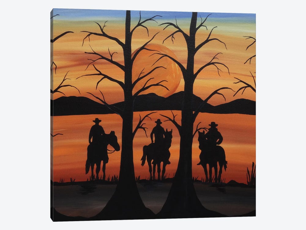 Cowboys 1-piece Canvas Art Print