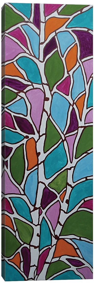 Stained Glass Trees Canvas Art Print - Rachel Olynuk