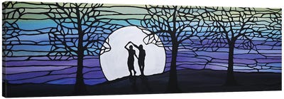 Moonlit Dance Canvas Art Print - Full Moon Art