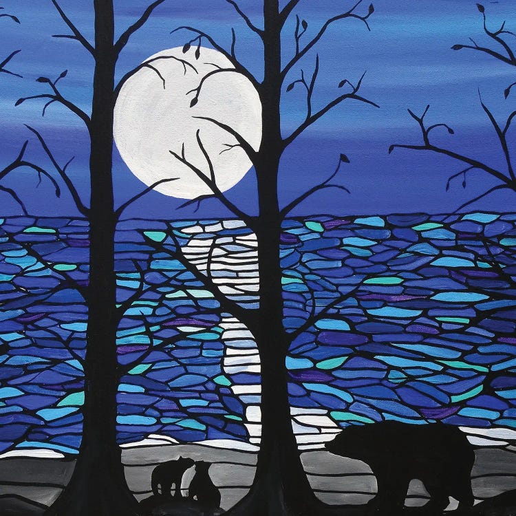 Bear With Cubs by Rachel Olynuk wall art