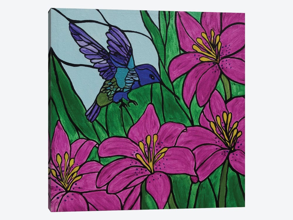 Groovy Little Hummingbird by Rachel Olynuk 1-piece Art Print
