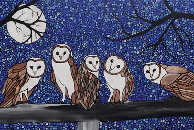 Little Barn Owls by Rachel Olynuk art print