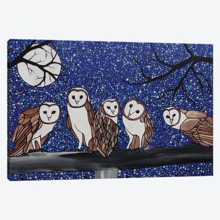 Little Barn Owls Canvas Print #ROL25} by Rachel Olynuk Canvas Art