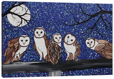 Little Barn Owls Canvas Art Print