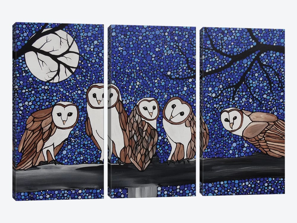 Little Barn Owls by Rachel Olynuk 3-piece Art Print