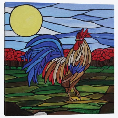Little Rooster Canvas Print #ROL26} by Rachel Olynuk Canvas Art