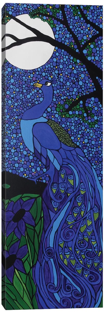 Peacock Blue Canvas Art Print - Rachel Olynuk