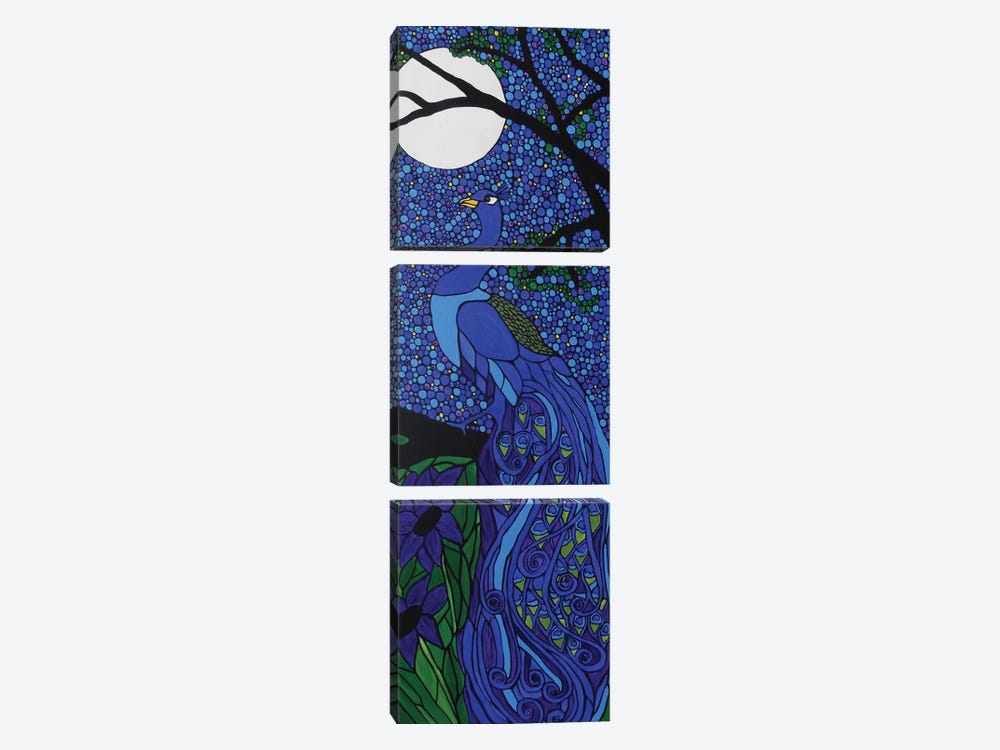 Peacock Blue by Rachel Olynuk 3-piece Canvas Artwork