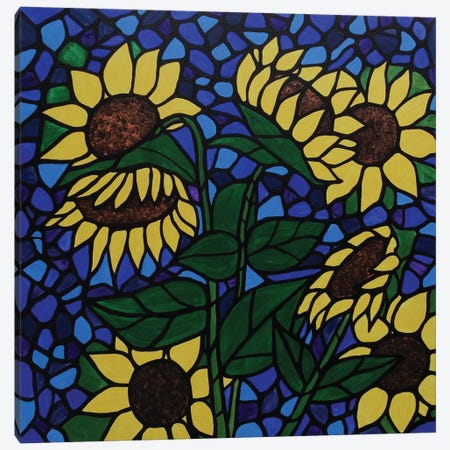 Sunflower Saturday Canvas Print #ROL43} by Rachel Olynuk Canvas Art Print