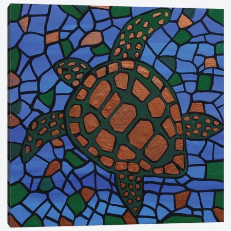 Turtle Canvas Print #ROL45} by Rachel Olynuk Canvas Wall Art