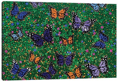 Butterfly Garden Canvas Art Print - Rachel Olynuk