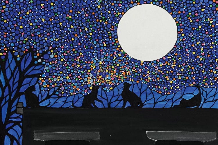 Cats Chasing Fireflies by Rachel Olynuk wall art