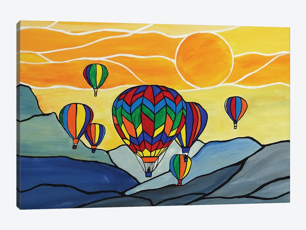 Hot Air Balloons by Rachel Olynuk 1-piece Canvas Art
