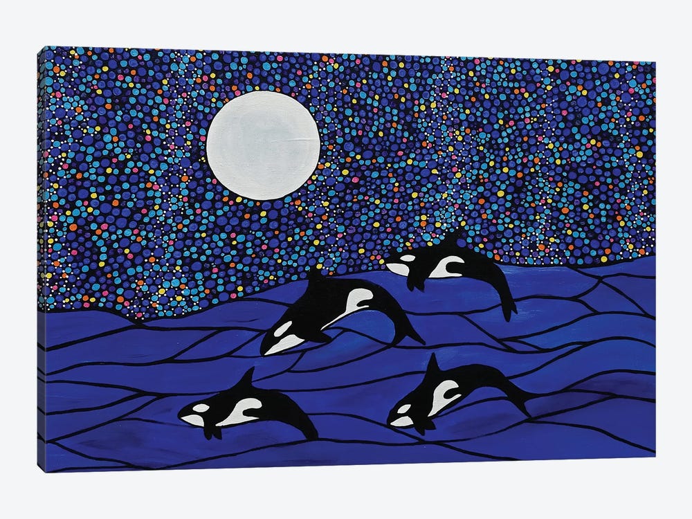 Where Whales Play by Rachel Olynuk 1-piece Canvas Wall Art