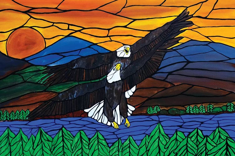 Two Eagles by Rachel Olynuk canvas print