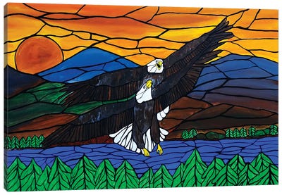 Two Eagles Canvas Art Print - Rachel Olynuk