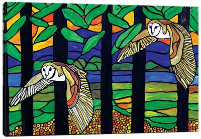 Owls Canvas Art Print - Rachel Olynuk