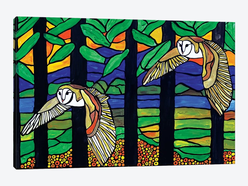 Owls by Rachel Olynuk 1-piece Art Print