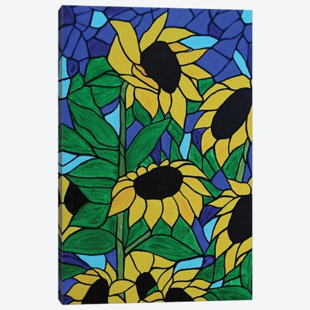 Sunflowers Canvas Print #ROL91} by Rachel Olynuk Canvas Art