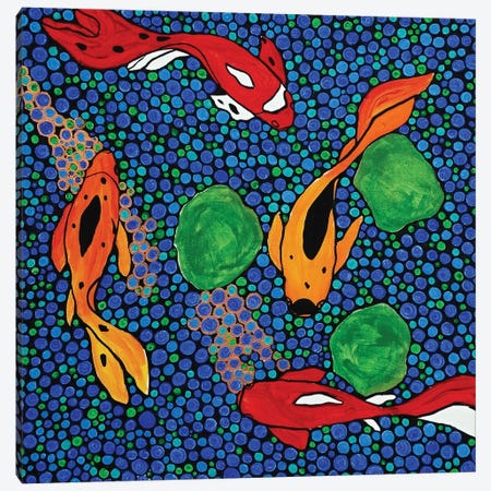 Mosaic Goldfish Canvas Print #ROL98} by Rachel Olynuk Canvas Artwork