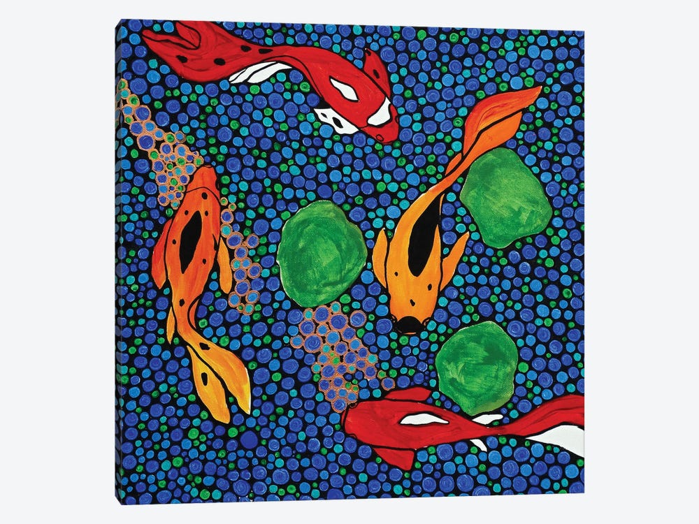 Mosaic Goldfish by Rachel Olynuk 1-piece Canvas Print