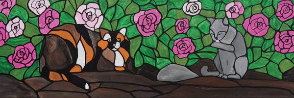 Calico Cats: Cats In The Courtyard by Rachel Olynuk