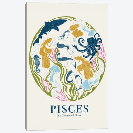 Pisces II Canvas Print #ROM102} by Jenny Rome Canvas Artwork