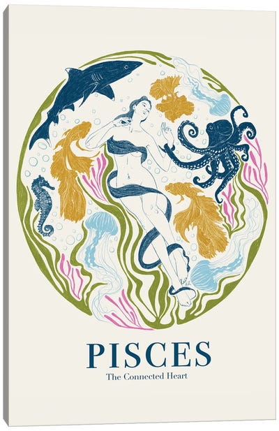 Pisces II Canvas Art Print - Astrology Art