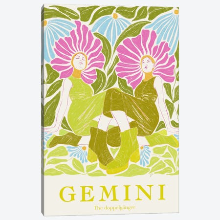 Gemini Canvas Print #ROM103} by Jenny Rome Canvas Art