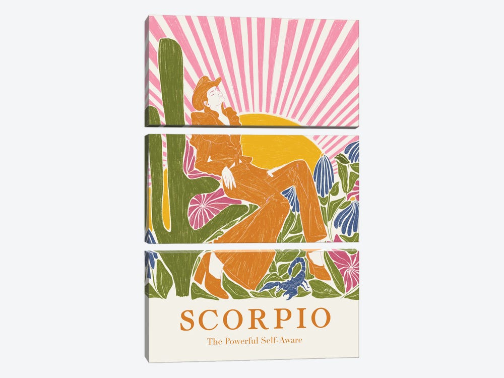 Scorpio II by Jenny Rome 3-piece Canvas Print
