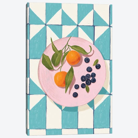 Citrus And Berries Canvas Print #ROM108} by Jenny Rome Canvas Art