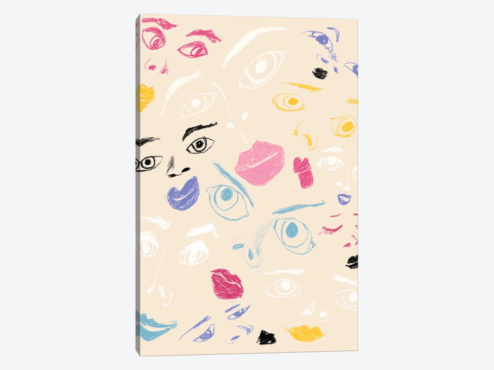 Faces by Jenny Rome 1-piece Canvas Wall Art