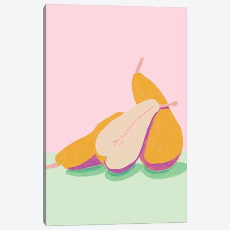 Pears Canvas Print #ROM111} by Jenny Rome Art Print