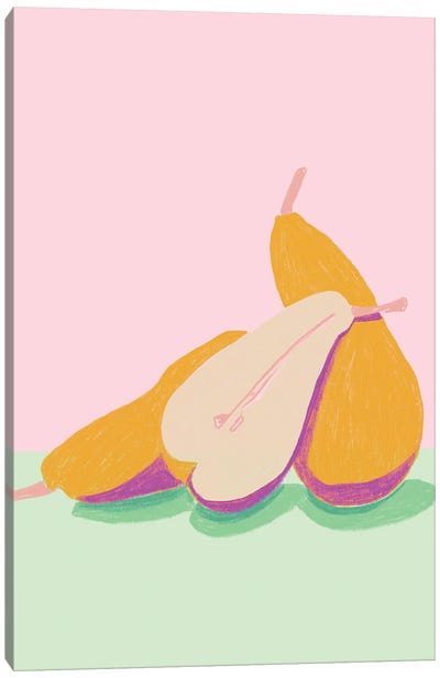 Pears Canvas Art Print - Jenny Rome