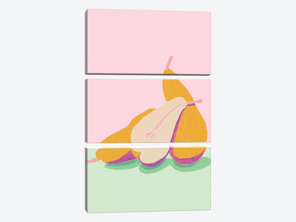 Pears by Jenny Rome 3-piece Canvas Art Print