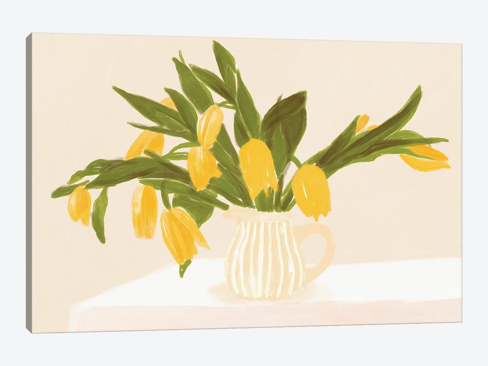 Yellow Tulips by Jenny Rome 1-piece Canvas Art Print