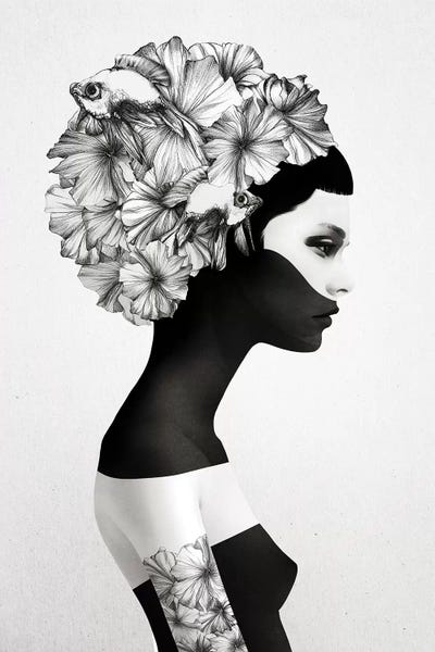 Black & White Pop Culture Art: Marianna by Jenny Rome