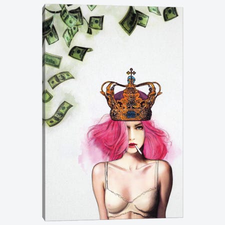 Queen Bitch Canvas Print #ROM25} by Jenny Rome Art Print